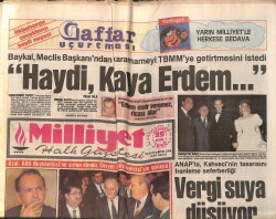 Milliyet Halk Gazetesi 25 Nisan 1990 - Baykal , Meclis Başkanı'ndan Kararnameyi TBMM'ye Getirtmesini İstedi GZ157870 - Gökçekoleksiyon