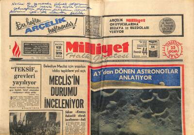 Milliyet Halk Gazetesi 25 Ocak 1969 - Alain Delon Göz Altına Alındı - Carbajal 6.Kupayı Tribünden Seyredeceğim GZ117667 - 1