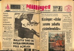 Milliyet Halk Gazetesi 25 Ocak 1976 - Denktaş Tek Bir Türk Askeri Kıbrısı Terketmeyecektir GZ62437 - 1