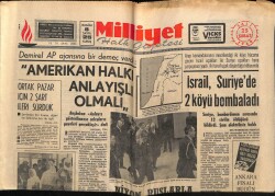 Milliyet Halk Gazetesi 25 Şubat 1969 - İsrail , Suriyede 2 Köyü Bombaladı GZ70544 - 1
