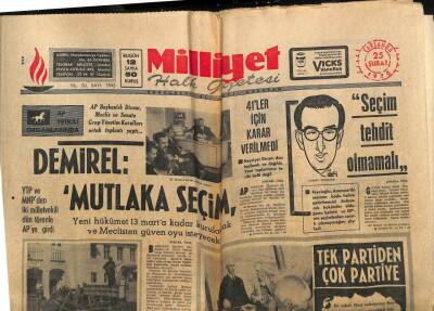 Milliyet Halk Gazetesi 25 Şubat 1970 - Metin Toker Bir Devrin İç Yüzünü Açıklıyor GZ79150 - 1