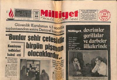 Milliyet Halk Gazetesi 25 Şubat 1971 - Komisyon Tedbirleri Kabul Etti GZ79543 - 1