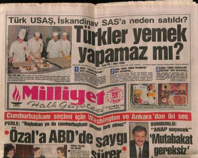 Milliyet Halk Gazetesi 25 Şubat 1989 - Cumhurbaşkanı Seçimi İçin Washington Ve Ankaradan İki Ses GZ62472 - 2
