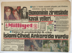 Milliyet Halk Gazetesi 25 Temmuz 1985 - Türkiuede Gerçekleştirdiği İlk Eylem İslami Cihad , Ankarada Vurdu GZ5363 - 2