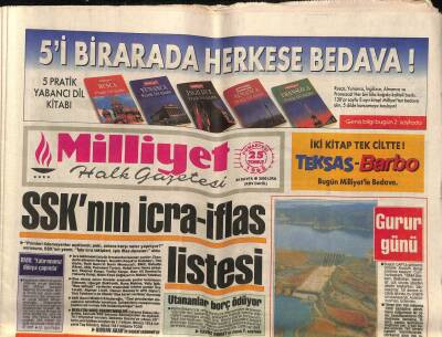 Milliyet Halk Gazetesi 25 Temmuz 1992 - Talabani Bizim İçin En İyisi , Türkiyeye Katılmak GZ83458 - 1