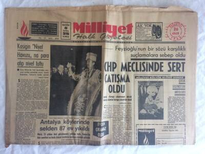 Milliyet Halk Gazetesi 26 Aralık 1966 - Antalya Köylerinde Selden 87 Ev Yıkıldı GZ73590 - 1