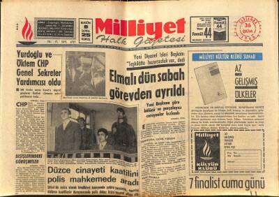 Milliyet Halk Gazetesi 26 Ekim 1966 - Muhabere Okulunda 100 Öğrenci Zehirlendi GZ74423 - 1