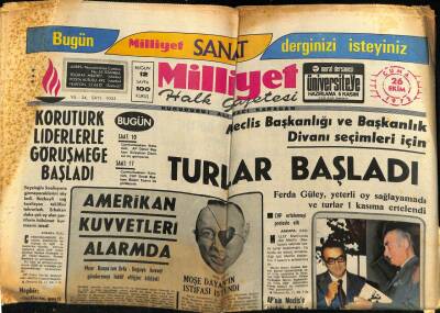 Milliyet Halk Gazetesi 26 Ekim 1973 - Amerika Kuvvetleri Alarmda GZ74950 - 1