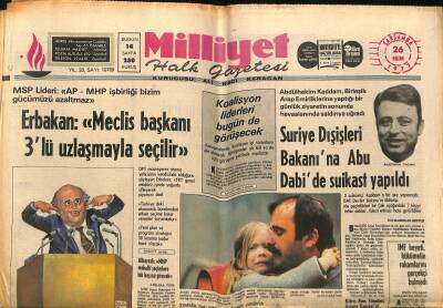 Milliyet Halk Gazetesi 26 Ekim 1977 - Türk Uçağı İçin İtalyan Teklifi Kabul Edildi - Koalisyon Liderleri Bugün de Görüşecek GZ117739 - 1