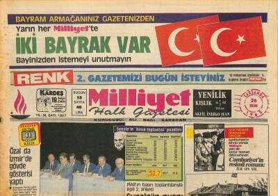 Milliyet Halk Gazetesi 26 Ekim 1983 - Galatasaray Balkan Kupasında A. Piteştiyi 2-0 Yendi - Özalda İzmirde Gövde Gösterisi Yaptı GZ126032 - 1