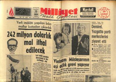 Milliyet Halk Gazetesi 26 Haziran 1966 - Anna Bella Dansözler Kraliçesi Seçildi - 242 Milyon Dolarlık Mal İthal Edilecek GZ121449 - 1