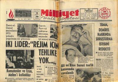 Milliyet Halk Gazetesi 26 Mayıs 1972 - CHP Grubunda Başkan Vekilleri Seçilemedi GZ83672 - 1
