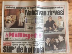 Milliyet Halk Gazetesi 26 Ocak 1990 - Akbulut , Torumtay Ve Yılmaz Görüşmesinin Perde Arkası Nahcıvan Zirvesi GZ72729 - 1