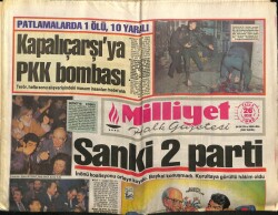 Milliyet Halk Gazetesi 26 Ocak 1992 - Kapalıçarşıya PKK Bombası GZ62475 - 2