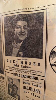 Milliyet Halk Gazetesi 26 Şubat 1956 - Rakipsiz Sanatkar Zeki Müren Bebek Gazinosu Reklamı GZ88674 - 2
