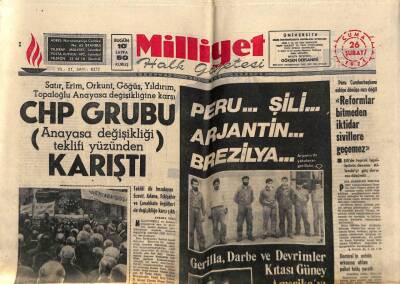 Milliyet Halk Gazetesi 26 Şubat 1971 - CHP Grubu Karıştı GZ79819 - 1