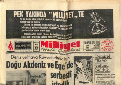 Milliyet Halk Gazetesi 26 Temmuz 1969 - Filiz Akın Balık Avına Merak Sardı - Ay Talihlileri Yurda Döndü GZ118722 - 1
