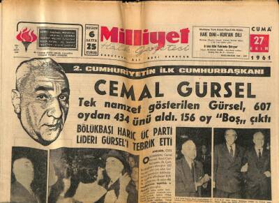 Milliyet Halk Gazetesi 27 Ekim 1961 - 14ler Dönüş İçin Henüz Kesin Bir Karar Almadı GZ79042 - 1