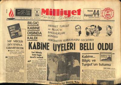 Milliyet Halk Gazetesi 27 Ekim 1965 - Demirelin Eşi Basına Köy Yemeği Verdi GZ91587 - 1