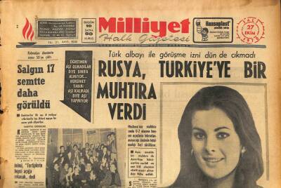 Milliyet Halk Gazetesi 27 Ekim 1970 - Tanker-Otobüs Çarpıştı 40 Kişi Öldü GZ87083 - 1