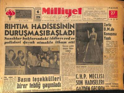 Milliyet Halk Gazetesi 27 Eylül 1959 - Dünyanın En Büyük Uçak Gemisi Geldi GZ86817 - 1