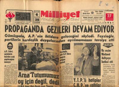 Milliyet Halk Gazetesi 27 Eylül 1961 - Aziz Nesinin Yazıları Tekrar İncelenecek GZ92755 - 1