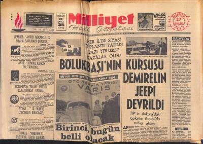 Milliyet Halk Gazetesi 27 Eylül 1965 - Büyük Oto-Trafik Yarışı Sona Erdi . Birinci , Bugün Belli Olacak - Galatasaray Ali Sami Yeni İstiyor GZ118339 - 1