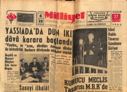 Milliyet Halk Gazetesi 27 Kasım 1960 - Yassıadada Dün İki Dava Karara Bağlandı GZ70438 - 2