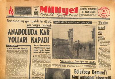 Milliyet Halk Gazetesi 27 Mart 1967 - Bölükbaşı Demireli Mari Antuanete Benzetti GZ85813 - 1