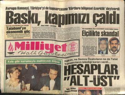 Milliyet Halk Gazetesi 27 Nisan 1991 - Avrupa Konseyi , Türkiyeyi de Kapsarcasına Kürtlere Bölgesel Özerklik Deyiverdi - GZ85172 - 1