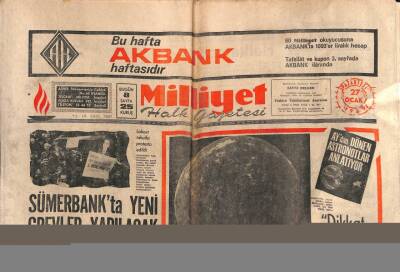 Milliyet Halk Gazetesi 27 Ocak 1969 - Sümerbankta Yeni Grevler Yapılacak GZ114209 - 1