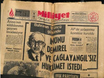 Milliyet Halk Gazetesi 27 Şubat 1970 - Polis , Amerikan Pazarlarını Bastı GZ79152 - 1