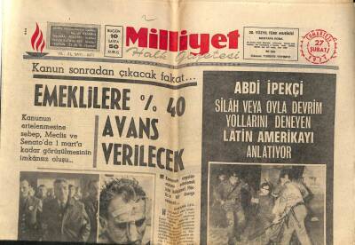 Milliyet Halk Gazetesi 27 Şubat 1971 - DPli Çakıroğlu Ticaret Ve Gümrük Bakanını Suçladı GZ79542 - 1