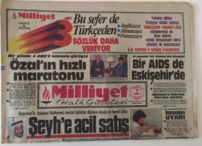 Milliyet Halk Gazetesi 27 Şubat 1987 - Özalın Hızlı Maratonu GZ25079 - 1