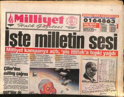 Milliyet Halk Gazetesi 27 Şubat 1994 - Devlet Sanatçısı , Edebiyatçı , Gazeteci Tarık Buğra Öldü GZ90813 - 1