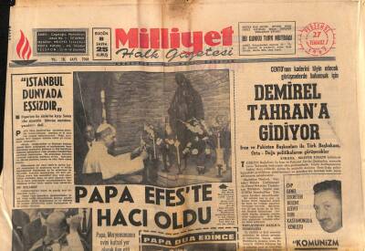 Milliyet Halk Gazetesi 27 Temmuz 1967 - Ayasofyada Namaz Kılındı GZ88554 - 1