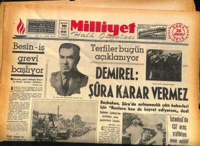 Milliyet Halk Gazetesi 28 Ağustos 1970 - İsrailde Yeni Bir Kolera Vakası Görüldü GZ86587 - 1