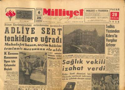 Milliyet Halk Gazetesi 28 Aralık 1958 - Frank Değeri İndirildi GZ82876 - 1