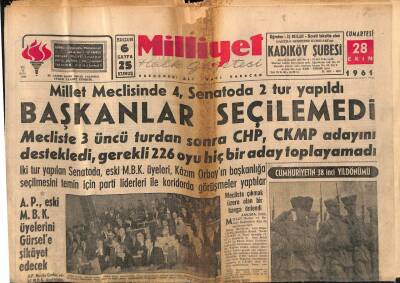 Milliyet Halk Gazetesi 28 Ekim 1961 - Ferit Melen Ve Enver Kök Senatör Oldular GZ90608 - 1