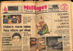 Milliyet Halk Gazetesi 28 Ekim 1976 - Erbakanın Israrına Rağmen Paksu İstifasını Geri Almadı GZ67936 - 2