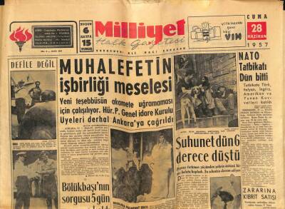 Milliyet Halk Gazetesi 28 Haziran 1957 - Metin Toker Ameliyat Oldu GZ76197 - 1