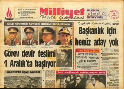 Milliyet Halk Gazetesi 28 Kasım 1983 - Günalp Paralı Öğretim Gerekli - Özal , Stadların da Satılmasından Yana GZ125978 - 1