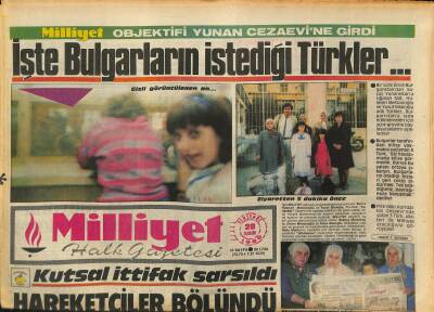 Milliyet Halk Gazetesi 28 Kasım 1985 - Semra Özal Avrupada Kilo Aldı - İşte Bulgarların İstediği Türkler... GZ127603 - 1