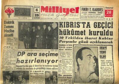 Milliyet Halk Gazetesi 28 Mart 1959 - Değerli Sanatkar Suavi Tedü Öldü GZ86216 - 1