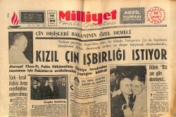 Milliyet Halk Gazetesi 28 Mart 1965 - Kızıl Çin İşbirliği Yapıyor GZ70495 - 1