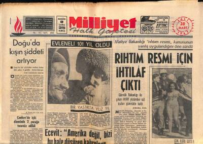Milliyet Halk Gazetesi 28 Mart 1967 - Kolera Türkiyeyi Tehdit Ediyor GZ88559 - 1