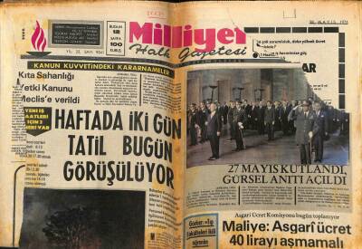 Milliyet Halk Gazetesi 28 Mayıs 1974 - Almanyada 18 Bin Türk Kısa Devreli Çalışmaya Girdi GZ79217 - 1