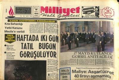 Milliyet Halk Gazetesi 28 Mayıs 1974 - Los Angeles Belediye Başkanının Odasını Bir Türk Dekore Etti GZ118067 - 1