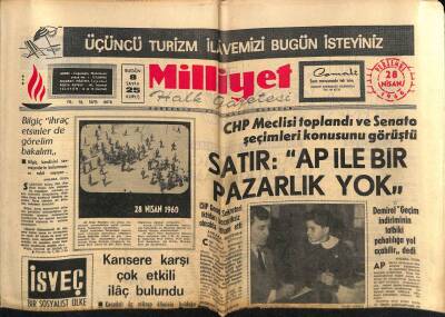 Milliyet Halk Gazetesi 28 Nisan 1966 - Kansere Karşı Çok Etkili İlaç Bulundu GZ70528 - 2