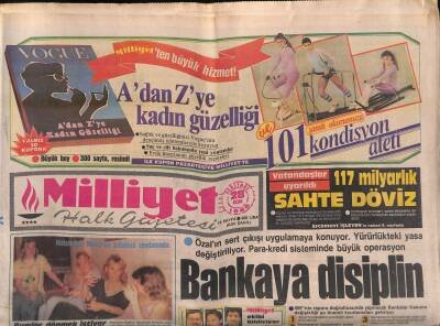 Milliyet Halk Gazetesi 28 Ocak 1988 - Seren Serengil Korkuyorum - Topkapı Rekortmen Müze GZ118434 - 1